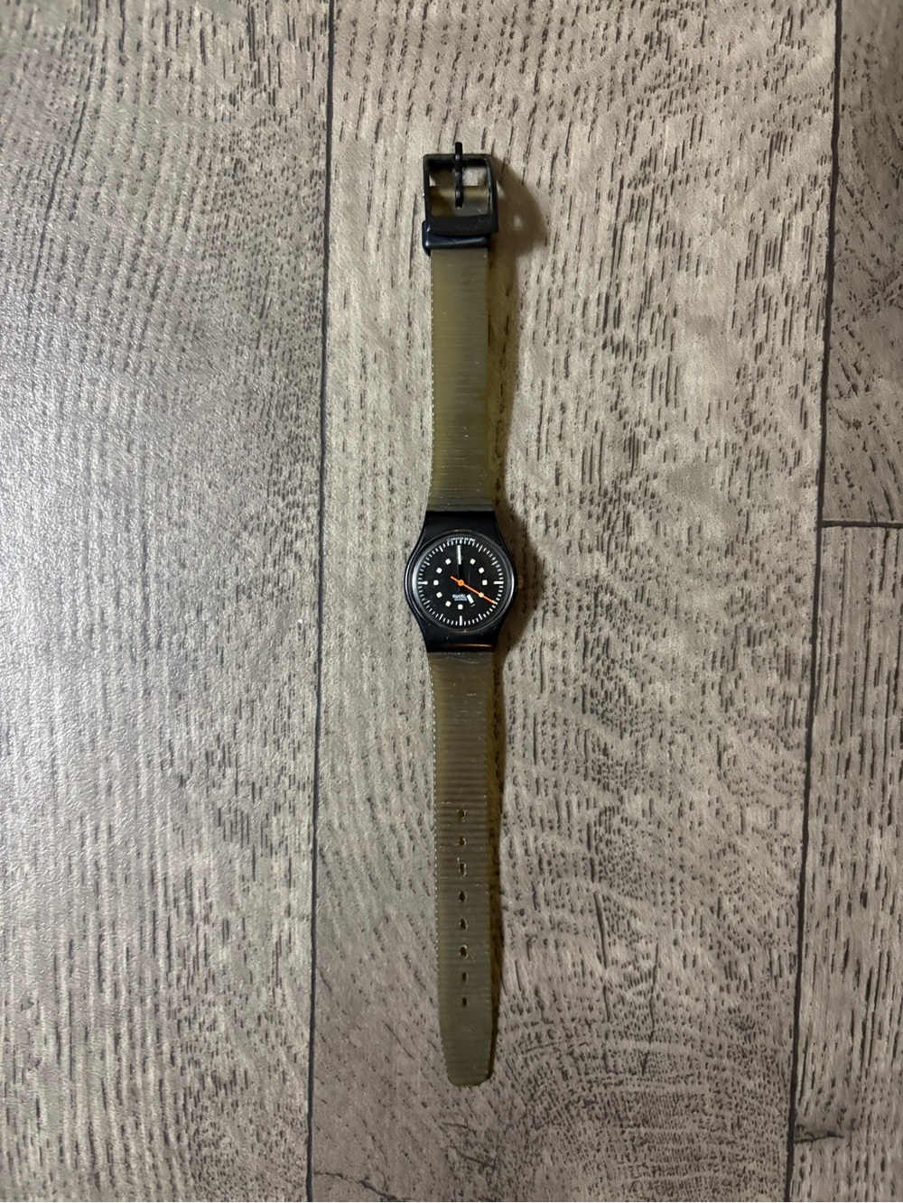 1980’s Vintage Money Penny Swatch Watch Strap Black Dial Women's Watch